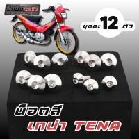 ราคา น็อตชุดสี น็อตเฟลม เทน่า 12ตัว หัวเรียบเลส งานสแตนเลสแท้ ชุดสี Honda Tena (50702990860)