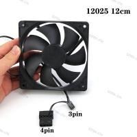 ราคา 12 ซม.DC 12 V 3pin หรือขนาดใหญ่ 4pin Brushless คอมพิวเตอร์พัดลมระบายความร้อน 12025 120 มม.x25 มม.พัดลมฮีทซิงค์หม้อน้ําสําหรับ PC กรณี GPU CPU Cooler F4TH (56154337050)