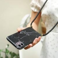 ราคา เคสไอโฟน ลายหินอ่อน สีดำ + เชือกคล้องคอ Case Iphone 7,7+,8,8+,x,xs,xr,xsmax,11,11pro,11promax,se212,12mini,12pro12promax (5458023486)