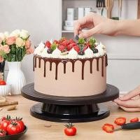 ราคา จานหมุนเค้กพลาสติก โต๊ะหมุน จานหมุนเค้ก 11 นิ้ว ตกแต่ง (25888009846)