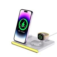 ราคา 【COD】Foldable 3-in-1 Wireless Charger 15W Wireless Charger Stand Support Samsung and Apple smartwatches (41350820208)