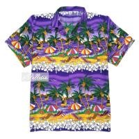 ราคา 7ไซส์ S-4XL เสื้อลายดอก สีม่วง เสื้อสงกรานต์ ลายวิวทะเล สีสันสดใส 6สี เชิ้ตฮาวาย HW306 (47956140467)