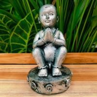 ราคา [thepneramit]กุมารเทพสามตา กุมารสายเทพ บูชาแล้วให้โชคลาภไม่สิ้นสุด เนื้อเรซิ่น สีเงินโบราณ ขนาดหน้าตัก 3 นิ้ว สูง 16 cm (14497143483)