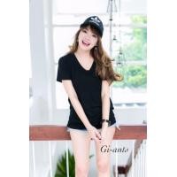 ราคา (001) เสื้อสาวอวบคอวีใหญ่มีกระเป๋าผ้าเรย่อน งานป้ายGI-ANTSแท้ เสื้อยืดสาวอวบ เสื้อยืดFreesize อก36-42 (4522180040)