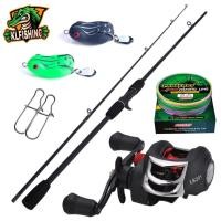 ราคา NEWชุดตีเหยื่อปลอม คันตีเหยื่อปลอม 2ส่วน 5.5 ฟุต ชุดสปินและชุดเบท อุปกรณ์ครบชุดพร้อมตก ส่วไวจากไทย (20991631235)