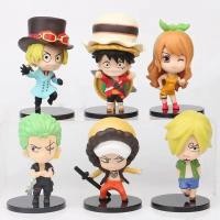 ราคา 6pcs/set Anime One Piece Luffy Zoro Sanji Nami Sabo Law Cartoon Action Figure GK Model Kids Collectible Toys Doll Gifts (40101946931)