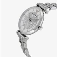 ราคา EMPORIO ARMANI นาฬิกาข้อมือผู้หญิง รุ่น AR1925 Gianni White Crystal Pave Dial - Silver (21519509286)