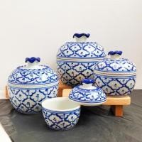 ราคา โถเซรามิค มีฝาปิด 3นิ้ว 4นิ้ว 5นิ้ว 6นิ้ว เคลือบอย่างดี โหลเซรามิค ฝาจีบ โถลายคราม โถเซรามิก (24661711585)