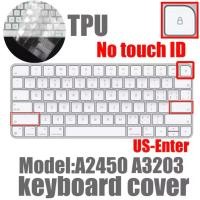ราคา Silicone Cover Magic Keyboard For iMac 24” A2450 A3203 No Touch ID ใสTPU ซิลิโคนแป้นพิมพ์คีย์บอร์ด (43912101685)