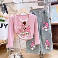 ราคา ชุดเซต ชุดเซตเด็กผู้หญิง เสื้อ กางเกง ลายการ์ตูน มายเมโลดี้ สีชมพู กางเกงยีนส์ (40101955569)