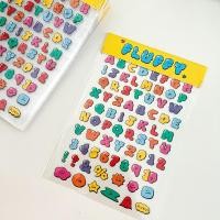 ราคา Fluffy ☁️ alphabet sticker สติกเกอร์ตัวอักษร A-Z (19991256857)