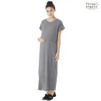 ราคา ชุดเดรสคุณแม่ตั้งครรภ์ ชุดให้นมบุตร ชุดเดรสเปิดเต้าให้นมบุตรได้ GRAY BLACK (2609123217)