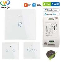 ราคา Wenqia Wifi&Rf Smart Light Switch And Rf Wireless Wall Switch With Glass Panel,220V 240V Light Remo (25529552737)