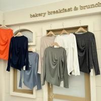 ราคา (B01) HEARTMADE—— jelly bean top️ลด30%เหลือ273.-(เสื้อผ้าร่องลายริ้วทรงผ่าเฉลียงหน้าดีเทลปลายแขน) (13099726030)