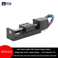 ราคา NEMA11 Stepper Motor Mini Linear Rail Guide Small Sliders Lead Screw T6 for CNC Router Parts X Y Z (57305017798)