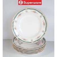 ราคา ซุปเปอร์แวร์ จานลึก9"=6ชิ้น ลายการ์เด็น ซุปเปอร์แวร์เกรดA (1323412362)