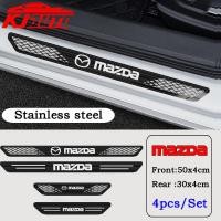 ราคา 4pcs Mazda รถสแตนเลสเกณฑ์แถบประตูรถ Sill โลหะยินดีต้อนรับ Pedal Auto ตกแต่งสติกเกอร์สําหรับ Mazda3 2 5 CX3 RX8 BT50 323 CX8 CX30 RX7 626 CX7 NX5 CX9 (53955956328)