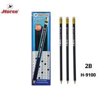 ราคา Horse ดินสอไม้ 2B ตราม้า รุ่น H-9100 เหมาะกับงานเขียนทั่วไป งานที่ต้องตรวจด้วยคอมพิวเตอร์ (ยกกล่อง 12 แท่ง) (41758134357)