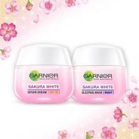 ราคา GARNIER เซ็ตซากุระไวท์ (เดย์ครีม 50 มล. + ไนท์ครีม 50 มล.) Set Garnier Sakura White (Day Cream 50ml + Night Cream 50ml) (7295459408)