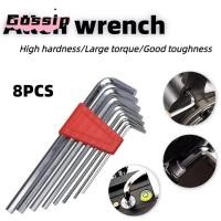 ราคา GOSSIP 8 ชิ้น/เซ็ต Hex Key Set, DIY Professional Allen ชุดประแจ, Multi-Tool Pocket-Sized แบบพกพาใช้ชุดเครื่องมือ (51250992798)