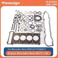 ราคา Engine Full Gasket Kit Fit 1.8 T For Mercedes-Benz C180 C200 C230 E200 E200K SLK200 271 M271 1.8T l (57856308311)