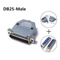 ราคา DB25 25 Pin Female/Male 2Rows Solder Type Plug D-SUB Male Plug Socket Connector Plastic Assemble Shell Cover (25433095648)