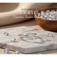 ราคา แหวนเงินแท้ รุ่น Aurora Cz งานเกลียวเรียบฝังพลอย cz 92.5% (48104698466)