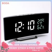 ราคา Boda Boda นาฬิกาปลุกดิจิตอล 12 24 กระจก LED นาฬิกาอิเล็กทรอนิกส์ที่มีอุณหภูมิความชื้นปรับความสว่างอัตโนมัติหน้าจอโค้งโต๊ะสมัยใหม่ผนังสำหรับห้องนอนห้องนั่งเล่นสำนักงาน (44379042667)