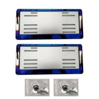 ราคา กรอบป้ายทะเบียนไทเทเนียมแท้ 100% ขนาดมาตรฐานสำหรับรถยนต์ทุกรุ่น สีไทเทเนียม (1ชุด: หน้า-หลัง) (24135865931)