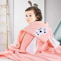 ราคา LY Towels Thickened Cute Children Newborn Baby Er Soft Absorbent Pure Cotton Hooded Cloak Bath Tow (29817215612)