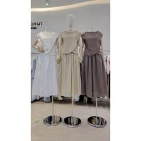 ราคา Maria Closet ชุดเซ็ตผ้าลินินแท้ 100% เสื้อแขนกุดดีไซน์เก๋ + กระโปรงยาว (42123329560)
