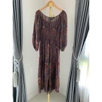 ราคา DKNY Chiffon Dress #Used Paisleys and palettes worthy of bohemian rock goddess (29858665100)