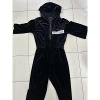 ราคา ชุดจั๊มสูทวอร์ม ผ้ากำมะหยี่ สีดำ แบรนด์ JASPAL Size S แท้100% (28020561835)