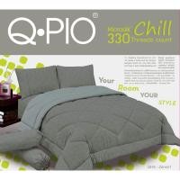 ราคา QPIO ชุดผ้าปูที่นอน+ผ้านวม ขนาด 5ฟุต 6 ฟุตครบเซ็ท 6 ชิ้น สีพื้น ทอละเอียด 330 เส้นด้าย (มีให้เลือก 6 สี) ผ้านิ่มห่มสบาย (2689642122)