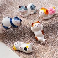 ราคา นุ่มน่ารักสัตว์น่ารักแมวเซรามิกเครื่องประดับขนาดเล็กผู้ถือปากกาครัวเรือนผู้ถือตะเกียบตะเกียบตะเกียบหมอนโรงแรมญี่ปุ่นอาหารร้านทุ่มเท (45807413333)