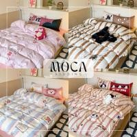 ราคา ชุดเครื่องนอนผ้าฝ้ายสไตล์เกาหลีสัตว์น่ารัก 4 ชิ้น - ฟรีกระเป๋าผ้าแคนวาส - ขนาดที่นอนทั้งหมด (44063521463)