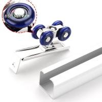 ราคา [มุมที่สูญหาย] 2 ชิ้น/เซ็ตประตูบานเลื่อนลูกกลิ้งฮาร์ดแวร์สไลด์ประตูรอก 4/8 ล้อรถไฟ ระหว่าง [ใหม่] (45705171227)