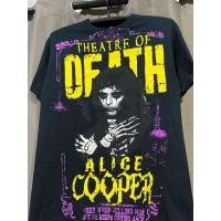 ราคา เสื้อยืดมือสอง Alice Cooper สีดำ ลายหน้าหลังทัวร์ Theatre Of Death ปี 2010 สกรีนเต็ม สภาพใหม่มาก Size M (44164352469)