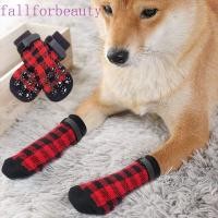 ราคา Fallforbeauty 4 ชิ้น/เซ็ตถุงเท้าสุนัขกันลื่น,Breathable ปรับกันน้ําสุนัขถุงเท้ากันลื่น,ผ้าฝ้ายนุ่มลายอุ้งเท้าสัตว์เลี้ยงป้องกันในร่ม (29076192636)