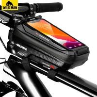 ราคา WILD MAN Bike Bag Front Rainproof Cycling Bag Touch Screen Bicycle Phone Bag 6.5 Inch Mobile Phone Case Mtb Accessories (28012027964)