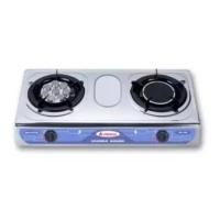 ราคา HANABISHI เตาแก๊สหัวคู่ หัวฟู่กับหัวอินฟาเรด หน้าเตาสแตนเลส RY-145 เตาแก๊ส หัวคู่ ฮานาบิชิ (1235831534)