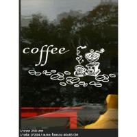 ราคา สติกเกอร์ติดผนัง สติกเกอร์ตกแต่งร้านกาแฟ ร้านอาหาร (1174639900)