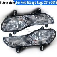 ราคา 12V รถหมอกไฟฮาโลเจนไฟตัดหมอกไฟหน้าฮาโลเจนไฟตัดหมอกไฟหน้า DRL ขับรถไฟสําหรับ Ford Escape Kuga 2013-2016 (51405324309)