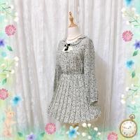 ราคา Ehyphen World Gallery เดรสชีฟองญี่ปุ่นพิมพ์ลายดอกไม้สีกรมท่า (28722524786)