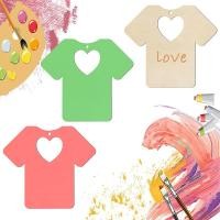 ราคา การ์ดไม้อัดเปล่ารูปเสื้อยืดขนาด 9x10 ซม. ตกแต่งหั่นสีสําหรับงานแต่งงานวันเกิด (56306385700)