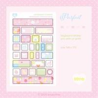 ราคา parfait keyboard sticker สติกเกอร์ติดคีย์บอร์ด (28184639746)