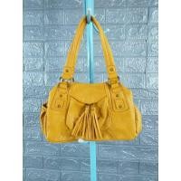 ราคา กระเป๋าสะพายหนังนิ่มสีเหลือง ขนาด 8 × 11.5 × 3.5" (25432307909)