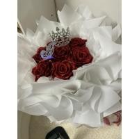 ราคา พร้อมส่ง ดอกกุหลาบริบบิ้นกากเพชร 7 ช่อฟู ดอก กุหลาบริบบิ้น กุหลาบกลิตเตอร์ ของขวัญวันสำคัญ งานแฮนเมด ฟรีผีเสื้อและมงกุฎ (54205252853)