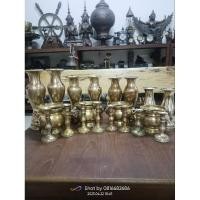 ราคา ชุดแจกันเชิงเทียนกระถางธูปบูชาพระรัตนตรัยเนื้อทองเหลือง (22765840729)