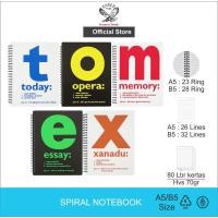 ราคา TOMEX Spiral Notebook / Notebook Diary Spiral Notebook A6 / A5 / B5 80 แผ่น (29644243551)